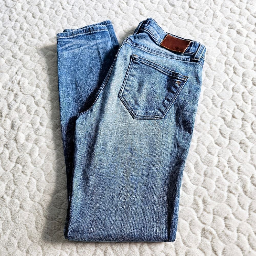 Madewell Skinny Skinny denim jeans whiskering 27 4